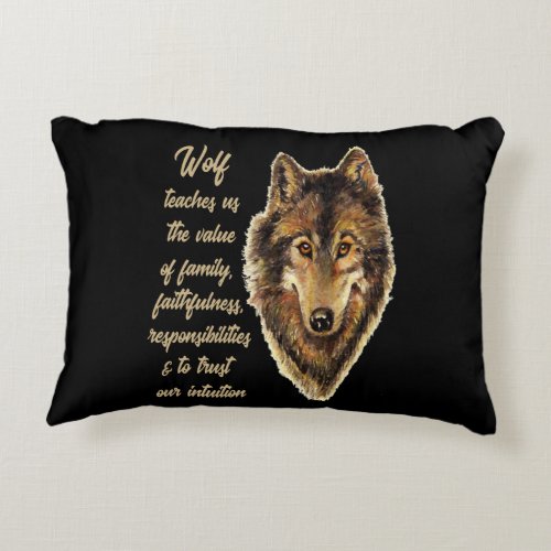 Wolf  Totem Animal Spirit Guide Accent Pillow