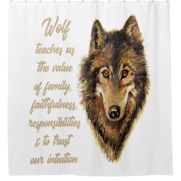 Wolf Totem Animal Spirit Guide for Inspiration Shower Curtain | Zazzle