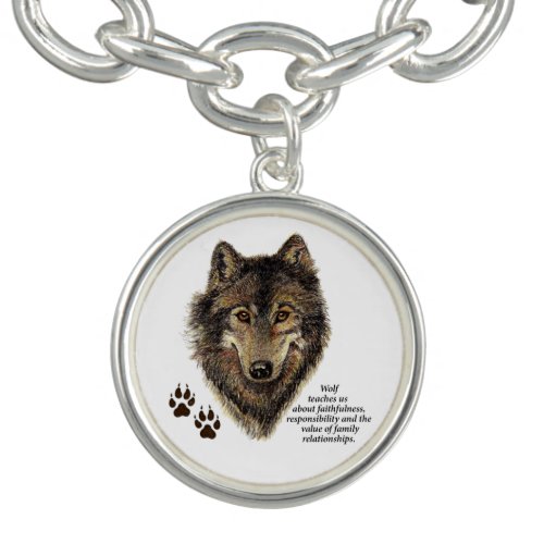 Wolf totem Inspirational Animal Spirit Guide Bracelet