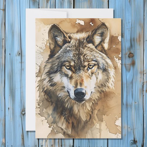 Wolf Totem Spirit Animal Meaning Card 