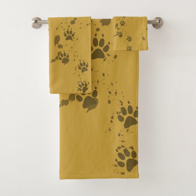 Wolf Tracks Bath Towel Set (Insitu)