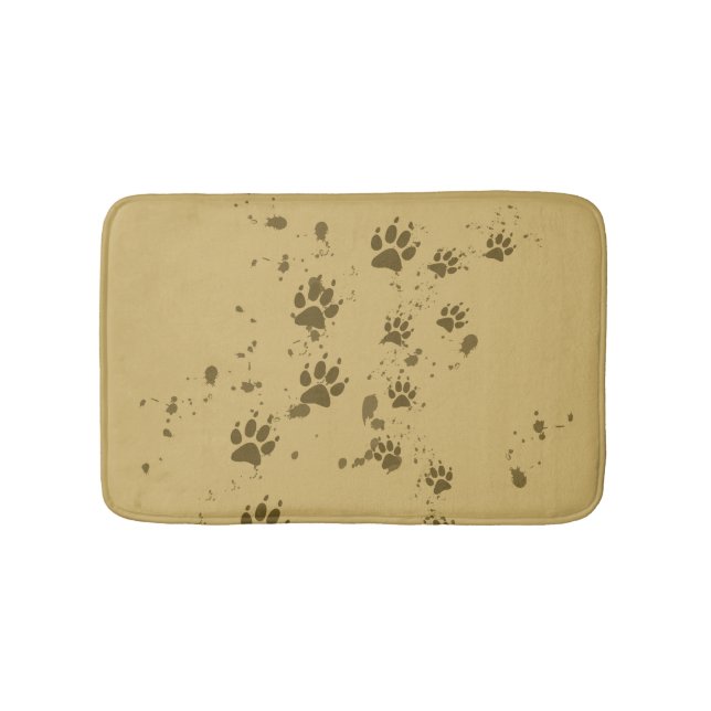 Wolf Tracks Bathroom Mat (Front)