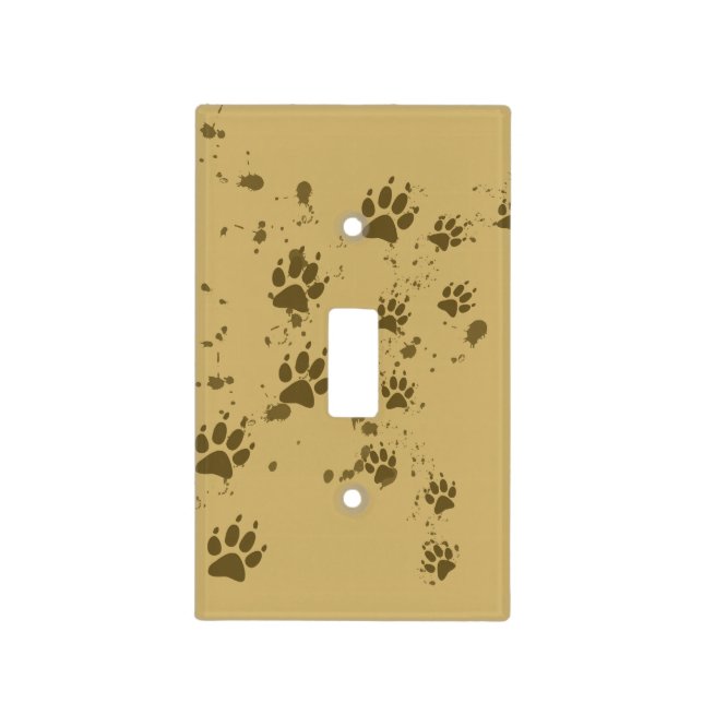 Wolf Tracks Light Switch Cover (Front)