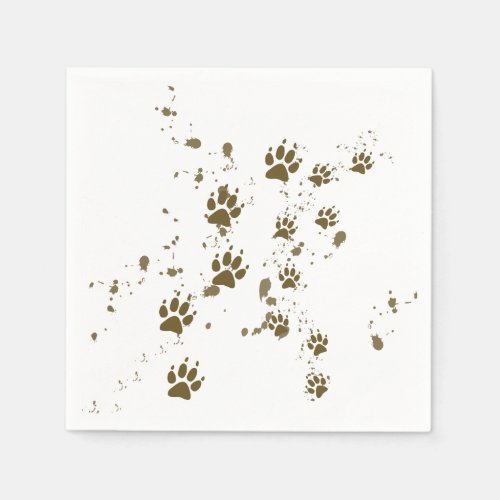 Wolf Tracks Paper Napkins