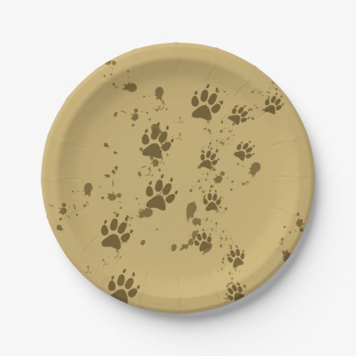 Wolf Tracks Paper Plates