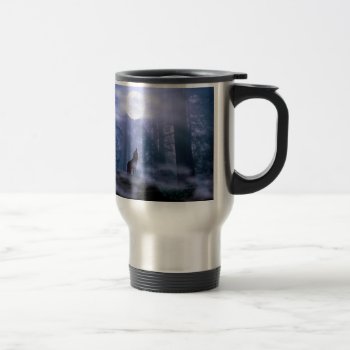 Wolf  Travel Coffee Mug by arklights at Zazzle