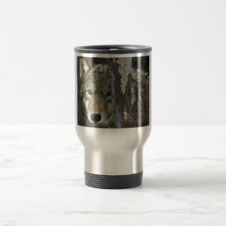 wolf travel mug