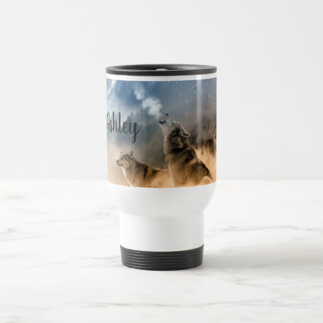 Wolf  travel mug (Center)
