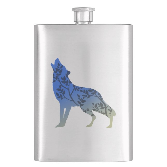 Wolf Tree Flask (Front)