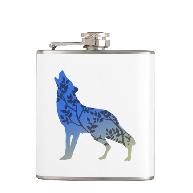 Wolf Tree Flask (Front)