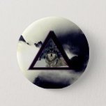 Wolf Triangle Pinback Button at Zazzle