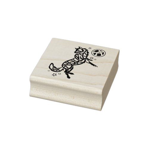 Wolf Tribal Celtic Animal Rubber Stamp