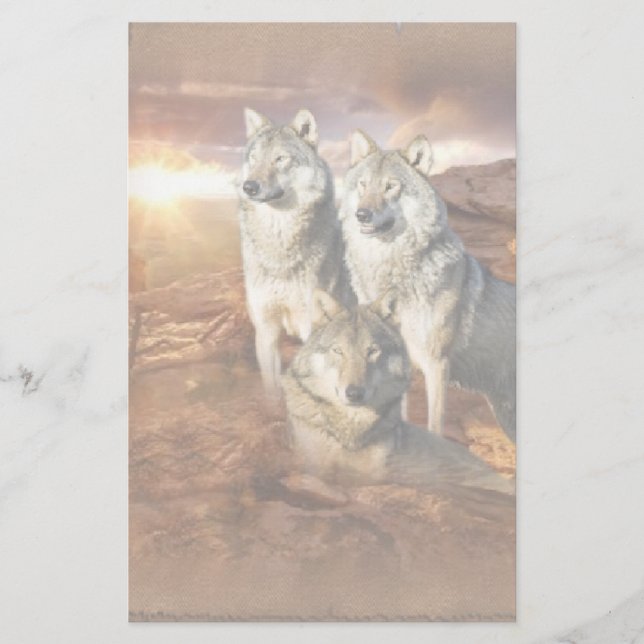 Wolf Trio stationery (Front)