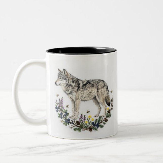wolf Two-Tone coffee mug (Left)