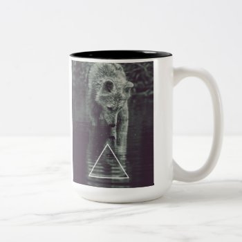 Wolf Two-tone Coffee Mug by freebirdstriangle at Zazzle