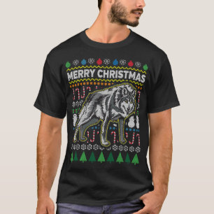 Wolf Ugly Christmas Sweater Wildlife Series