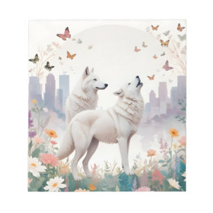 Wolf Vintage Animal Nature Environment City Art Notepad