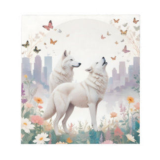 Wolf Vintage Animal Nature Environment City Art Notepad
