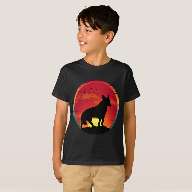Wolf  Vintage Sunset T-Shirt (Front Full)