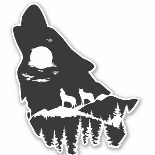 Wolf Vinyl Sticker Sticker