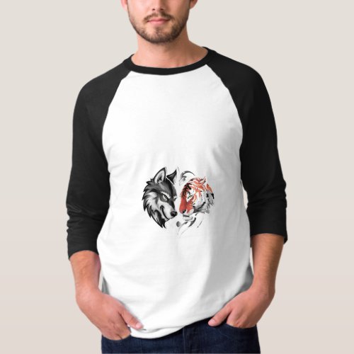 Wolf vs Tiger T_Shirt