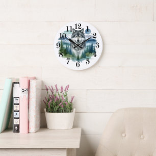 Wolf Wall Clock
