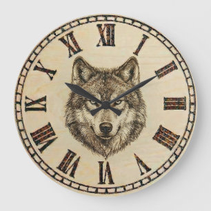 Wolf Wall Clock