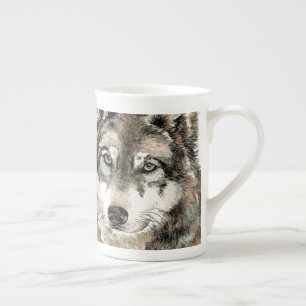  Wolf watercolor Animal Travel Mug