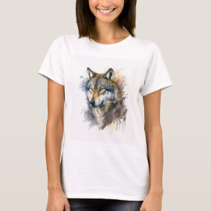 Wolf Watercolour Painting                          T-Shirt