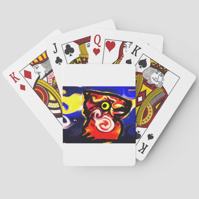 Wolf wave night poker cards (Back)