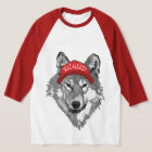 Wolf White&Black Red Baseball Cap Name Team T-Shir