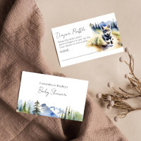 Wolf wild adventurre baby shower diaper raffle
