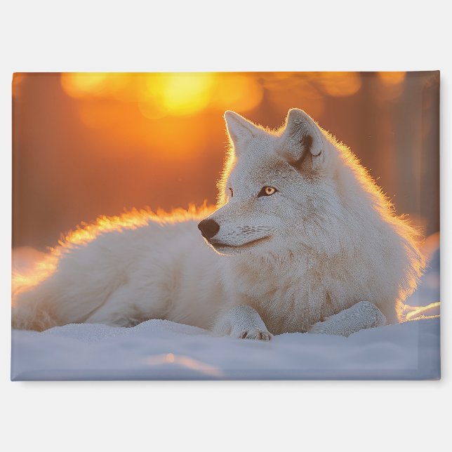 Wolf Wild Animal Loving Portrait Magnet (Front)