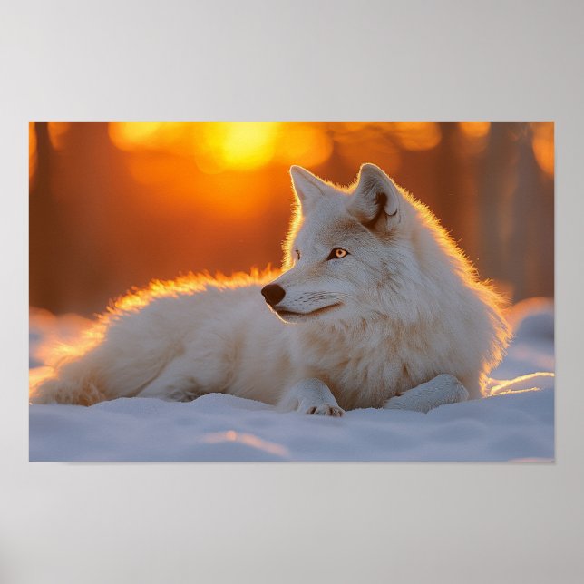 Wolf Wild Animal Loving Portrait Poster (Front)