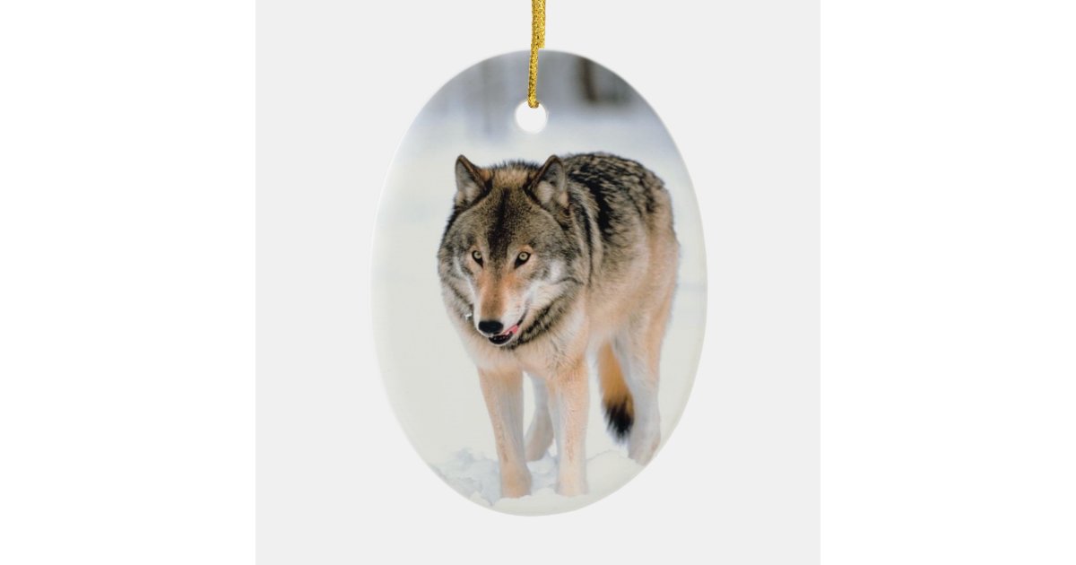 Wolf Wildlife Christmas Holiday Tree Decorations Zazzle