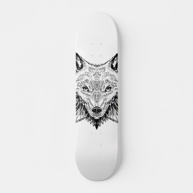 wolf wings skateboard deck (Front)