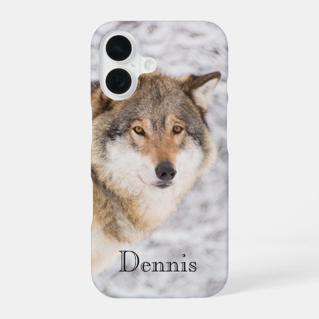 Wolf winter forest iphone case (Back)