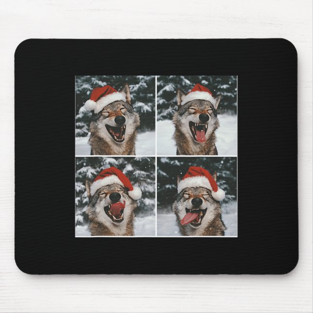 Wolf Winter Photography Wolf Conservation Christma Mouse Pad (Front)