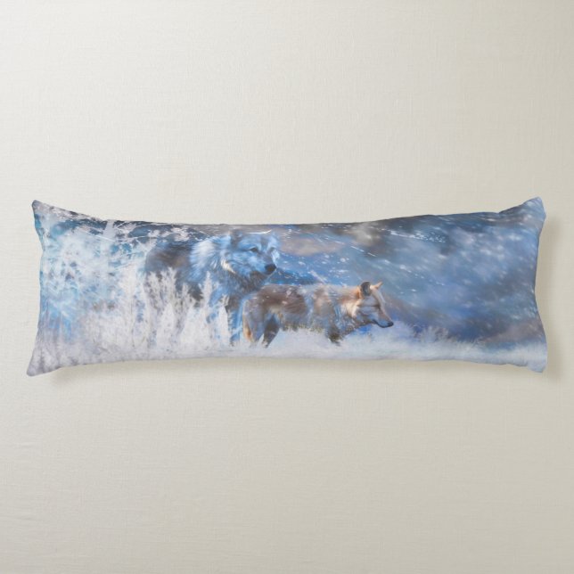 WOLF WINTER TERRITORIES BODY PILLOW (Front)