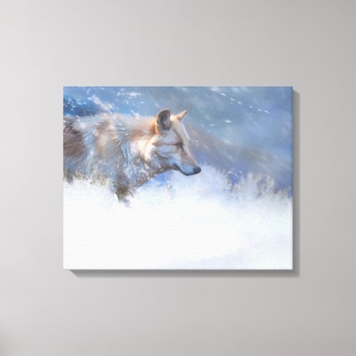 WOLF WINTER TERRITORIES CANVAS PRINT