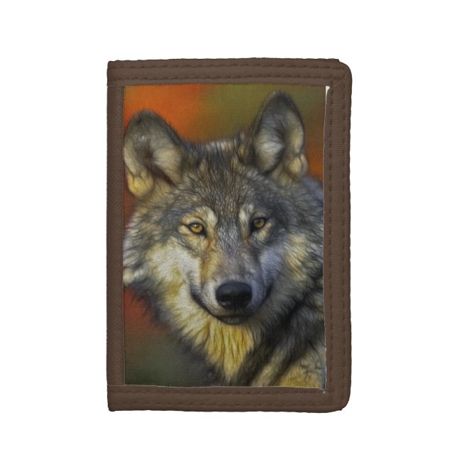 Wolf Wisdom Trifold Wallet (Front Vertical)