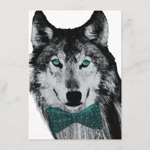 Wolf with Blue Eyes Invitation