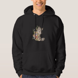 wolf with flowers cute wolves animal moon boy 1 hoodie