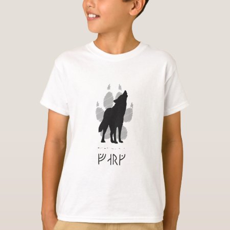Wolf With Viking Rune T-shirt