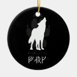 Wolf With Viking Runes Ceramic Ornament at Zazzle
