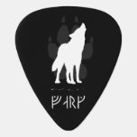 Wolf With Viking Runes Guitar Pick at Zazzle