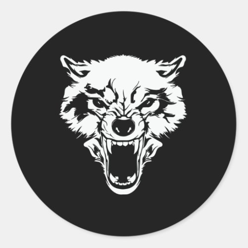 Wolf Wolf Head Bad Wolf Classic Round Sticker