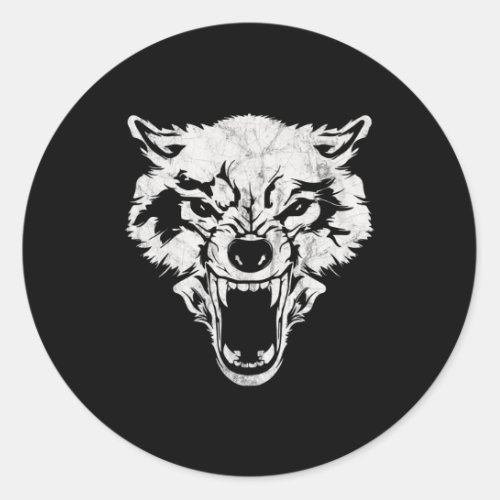 Wolf Wolf Head Bad Wolf Classic Round Sticker