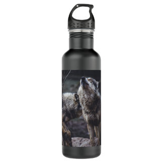 Wolf Wolf Wolf Stainless Steel Water Bottle