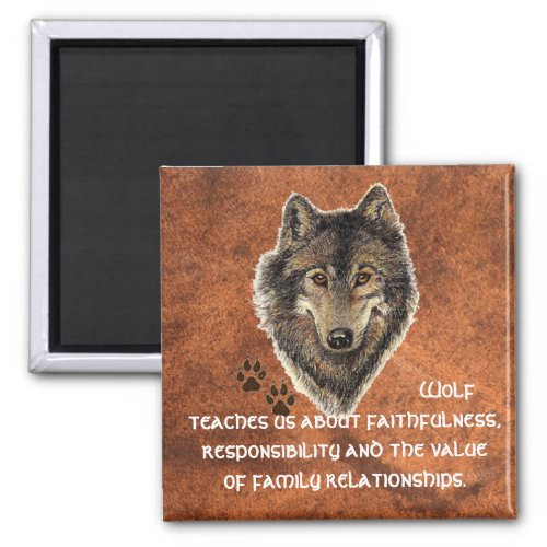 Wolf Wolves Animal Totem Nature Guide Magnet